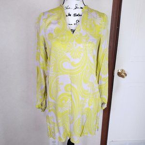 Boden Yellow Paisley Printed Tunic Dress Size 6 WA439